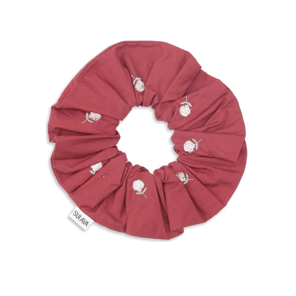 Sui Ava Women's Burgundy Bobbie Cotton Scrunchie