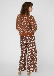 STELLA NOVA Animal Jacquard Sweater - Burned Orange