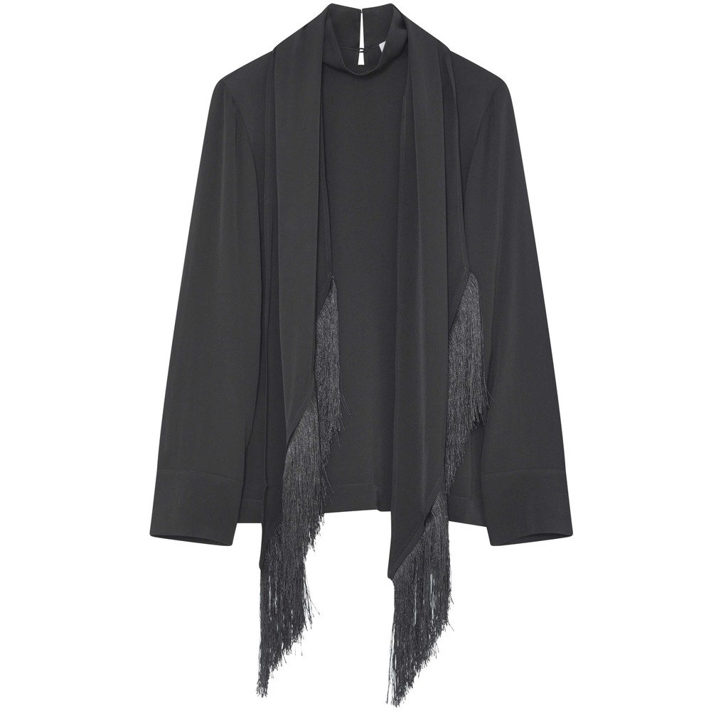 Day Birger Et Mikkelsen Women's Black Rios Fringe Tie Top