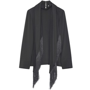Rios Fringe Tie Top - Black
