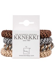 KKNEKKI Hair Bundle 4 Pack - Brown/Grey/Bronze