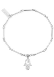 ChloBo Sparkle Hamsa Bracelet -  Silver