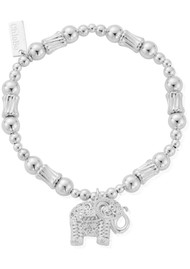 ChloBo Twist Sacred Elephant Bracelet - Silver