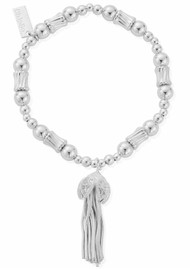 ChloBo Twist Tassel of Joy Bracelet - Silver