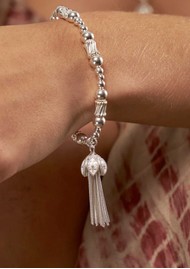 ChloBo Twist Tassel of Joy Bracelet - Silver