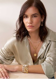 ChloBo Cube Chain Starry Moon Necklace - Gold/Silver