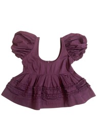 DAMSON MADDER Joy Organic Cotton Blouse - Fig