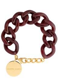 VANESSA  BARONI Flat Chain Bracelet - Bordeaux Marble