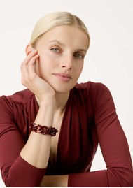 VANESSA  BARONI Flat Chain Bracelet - Bordeaux Marble