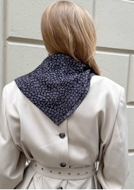 LESCARF Wool Scarf 65cm - Black/Grey