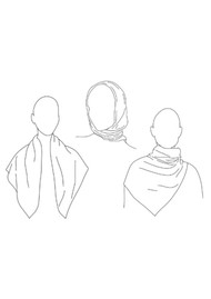 LESCARF Paisley Silk Scarf Quartet - Cappuccino/Sand