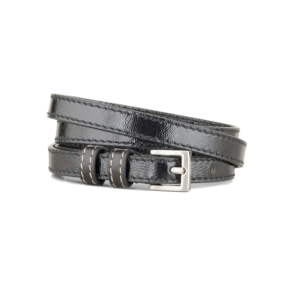 Becksondergaard Women's Black Sheeny Aria Leather Belt