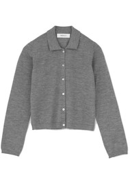 SKALL Amethyst Wool Cardigan - Grey Melange