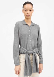 SKALL Amethyst Wool Cardigan - Grey Melange