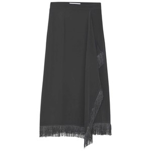 Angelo Fringed Skirt - Black