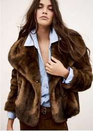 Ba&sh Foxy Faux Fur - Marron