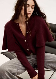 Ba&sh Peggy Cardigan - Bordeaux