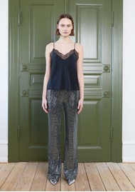 STELLA NOVA Silk Slip Top - Black