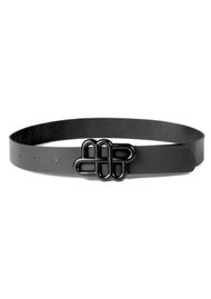 MUNTHE Matter Leather Belt - Black