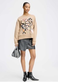 MUNTHE Rarsnima Embroidered Sweatshirt - Camel
