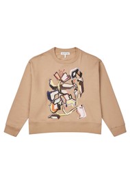 MUNTHE Rarsnima Embroidered Sweatshirt - Camel