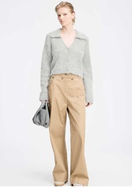 MUNTHE Roxas Alpaca Blend Cardigan - Grey