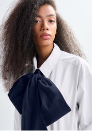 ESSENTIEL ANTWERP Jambers Oversized Pussybow Shirt - Bright Sky