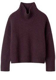 SOFT GOAT Cashmere Girlfriend Turtleneck - Midnight Plum