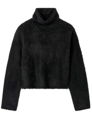 SOFT GOAT Brushed Cashmere Turtleneck - Black