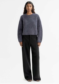 SOFT GOAT Brushed Cashmere Crewneck - Anthracite