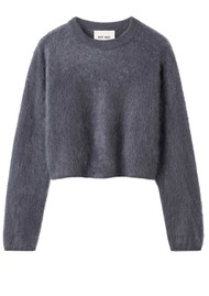 SOFT GOAT Brushed Cashmere Crewneck - Anthracite