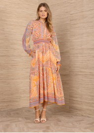 Hale Bob Paisley Midaxi Dress - Orange