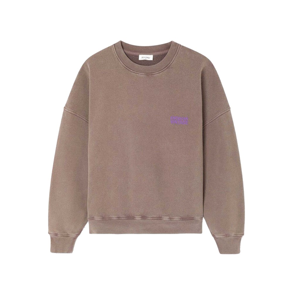American Vintage Women's Plizzy Cotton Sweatshirt - Vintage Chestnut