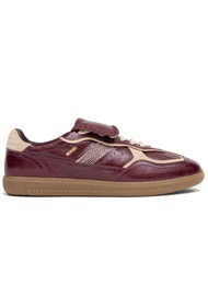 ALOHAS TB.490 Club Patent Trainers - Onix Burgundy