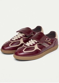 ALOHAS TB.490 Club Patent Trainers - Onix Burgundy