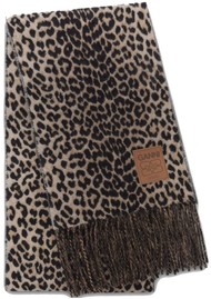 GANNI Double Face Wool Knit Scarf - Almond Milk