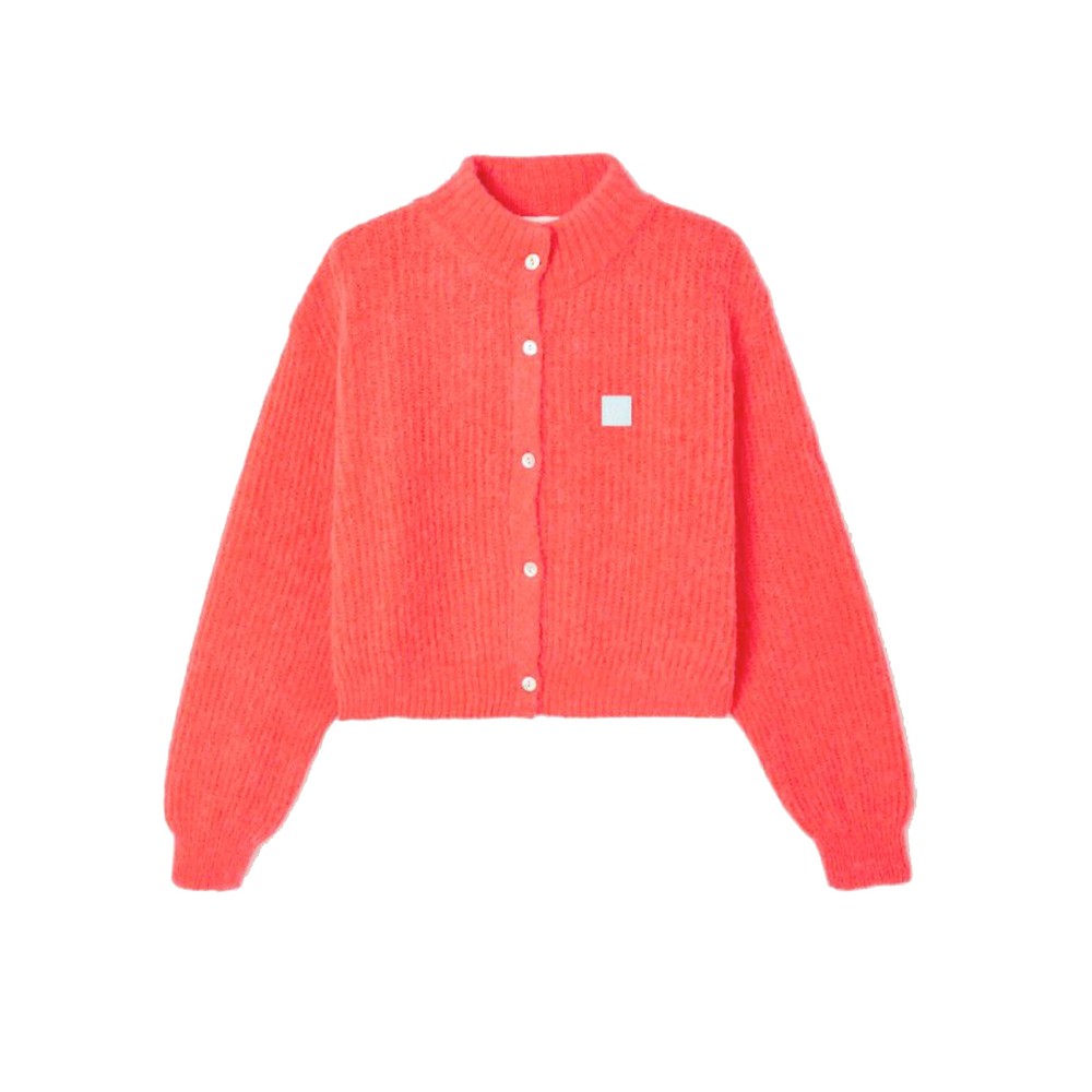 American Vintage Women's East High Collar Cardigan - Sunrise Fluo