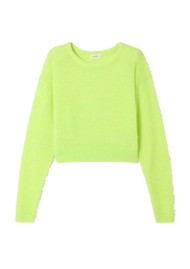 American Vintage Nuggy Cropped Wool Jumper - Citronnade