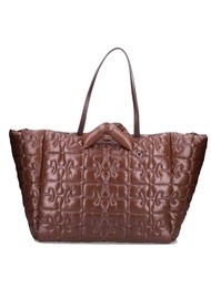 GANNI Re-Tech quilted Tote Bag - Chicory Coffee