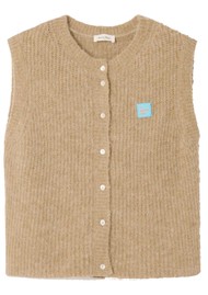 American Vintage East Sleeveless Cardigan - Sable Mel