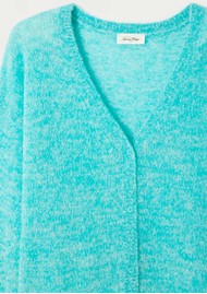 American Vintage Nuggy Wool Cardigan - Turquoise Fluo