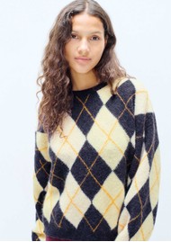 American Vintage Vitow Argyle Jacquard Jumper - Charly Abyss
