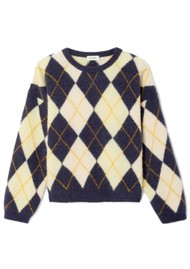 American Vintage Vitow Argyle Jacquard Jumper - Charly Abyss