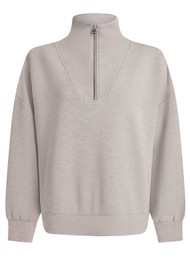 VARLEY Hawley Half Zip Sweatshirt - Taupe Marl