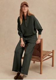 VARLEY Davidson Zip Sweatshirt - Olive Marl