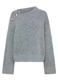 Day Birger et Mikkelsen Benito Button Detail Jumper - Blue Melange