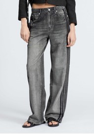RAG & BONE Miramar Terry Wide Track Pants - Washed Black
