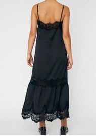 STELLA NOVA Delicate Lace Slip Dress - Black