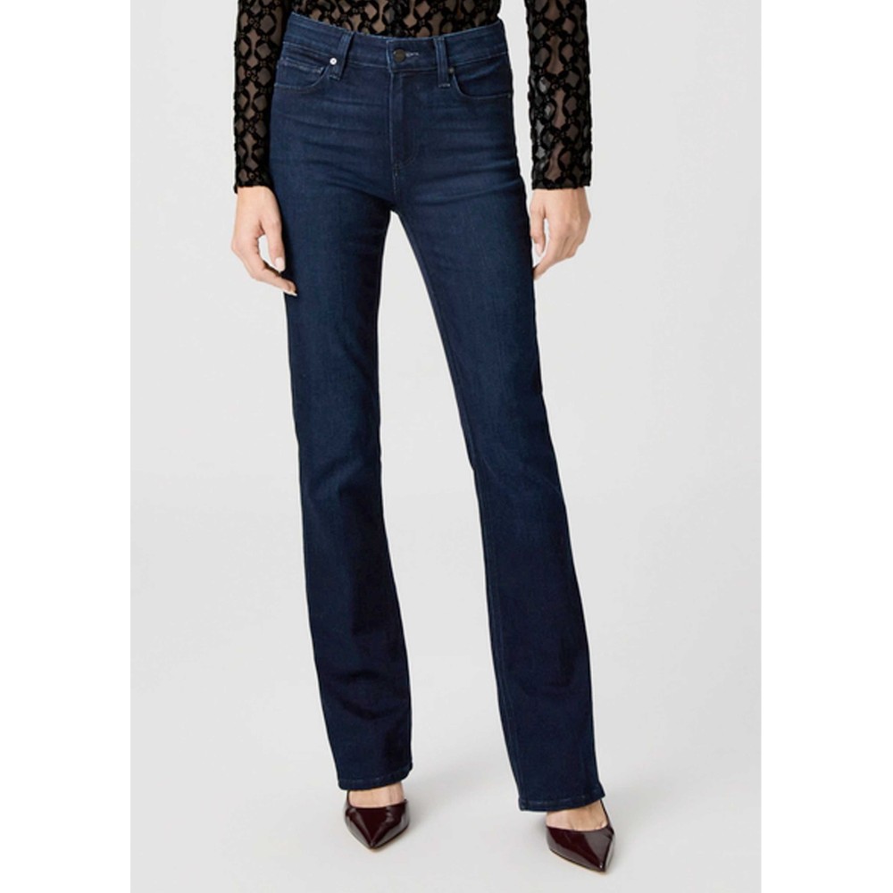 Paige Denim Women's Dark Manhattan Bootcut High Rise Jean - Apres