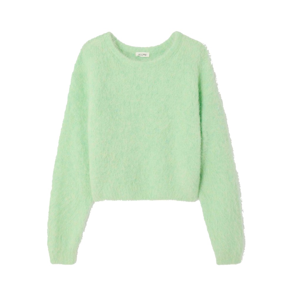 American Vintage Women's Green Niby Alpaca Jumper - Almond Melange